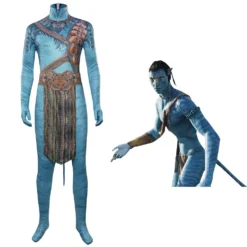 Avatar Cosplay Jake Sully Kostüm Halloween Karneval Jumpsuit