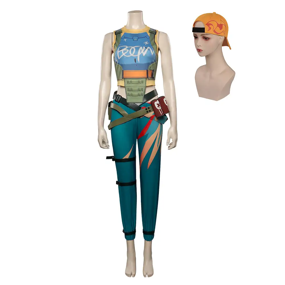 Valorant Raze Cosplay Kostüm Halloween Karneval Outfits 2 Valorant Raze Cosplay Kostüm Halloween Karneval Outfits – Bild 2