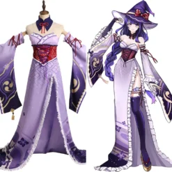 Genshin Impact Raiden Shogun Cosplay Kostüm Witch Outfits Halloween Karneval Originell Kleid Cossky®