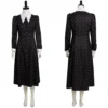 Wednesday (2022) The Addams Family Cosplay Wednesday Kostüm Original Dress Halloween Karneval Kleid