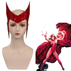 Wanda Vision Scarlet Witch Maske Cosplay PU Helm Halloween Karneval Requisiten -DEKORATIONSGESCHÄFT 0e74d9863d029b14cfe37db548e7b550