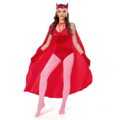 WandaVision Wanda Maximoff Scarlet Witch Jumpsuit Cosplay Halloween Karneval Kostüm -DEKORATIONSGESCHÄFT 11007661 5
