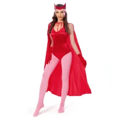 WandaVision Wanda Maximoff Scarlet Witch Jumpsuit Cosplay Halloween Karneval Kostüm