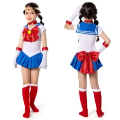 Sailor Moon Kinder Tsukino Usagi Kostüm Mädchen Halloween Karneval Kostüm