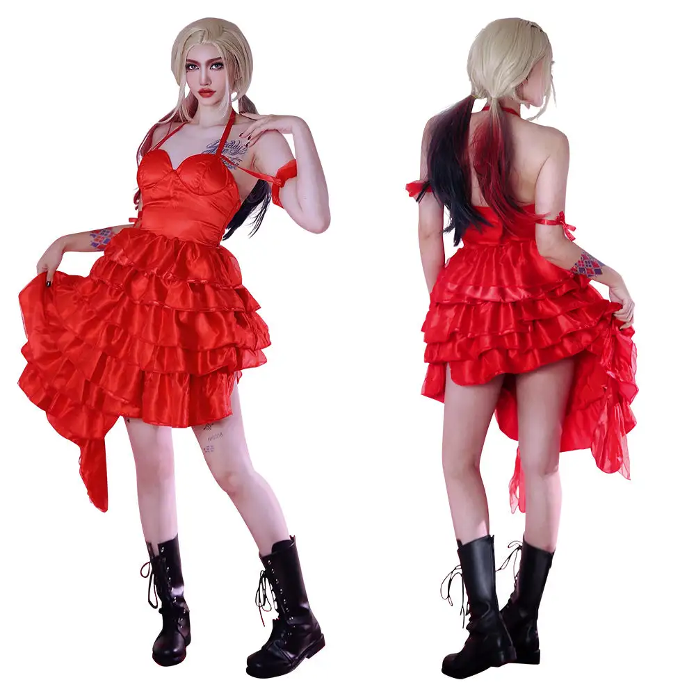 The Suicide Squad Harley Quinn Cosplay Kostüm Rot Kleid Halloween Karneval Kostüm 1 The Suicide Squad Harley Quinn Cosplay Kostüm Rot Kleid Halloween Karneval Kostüm