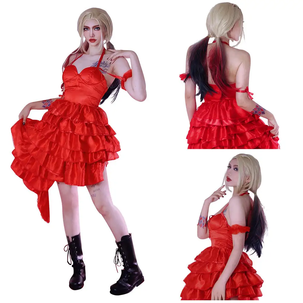 The Suicide Squad Harley Quinn Cosplay Kostüm Rot Kleid Halloween Karneval Kostüm 7 The Suicide Squad Harley Quinn Cosplay Kostüm Rot Kleid Halloween Karneval Kostüm – Bild 7
