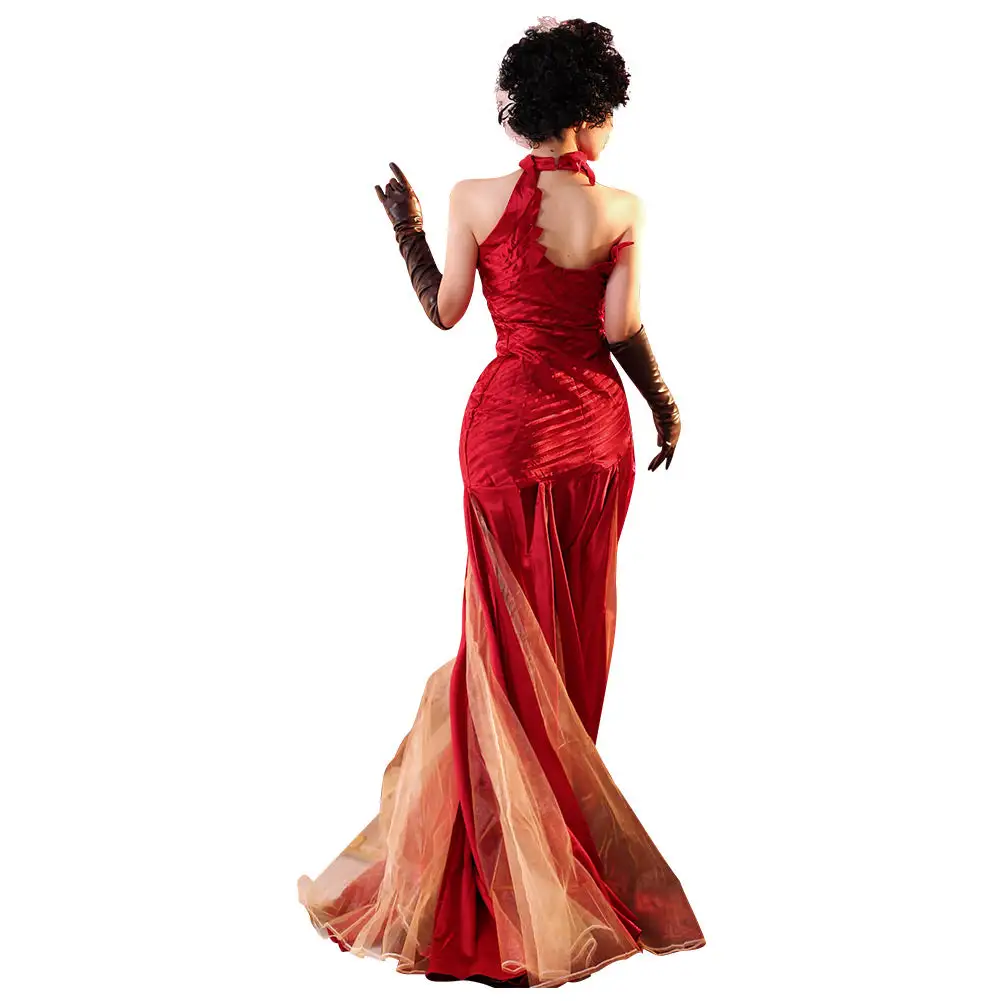 Cruella Cruella De Vil Rot Cosplay Kostüme Outfits Halloween Karneval Kleid 4 Cruella Cruella De Vil Rot Cosplay Kostüme Outfits Halloween Karneval Kleid – Bild 4