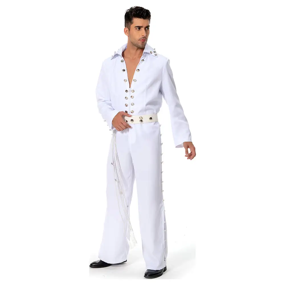 Elvis 2022 Elvis Aron Presley Cosplay Kostüm Outfits Halloween Karneval Anzug 2 Elvis 2022 Elvis Aron Presley Cosplay Kostüm Outfits Halloween Karneval Anzug – Bild 2