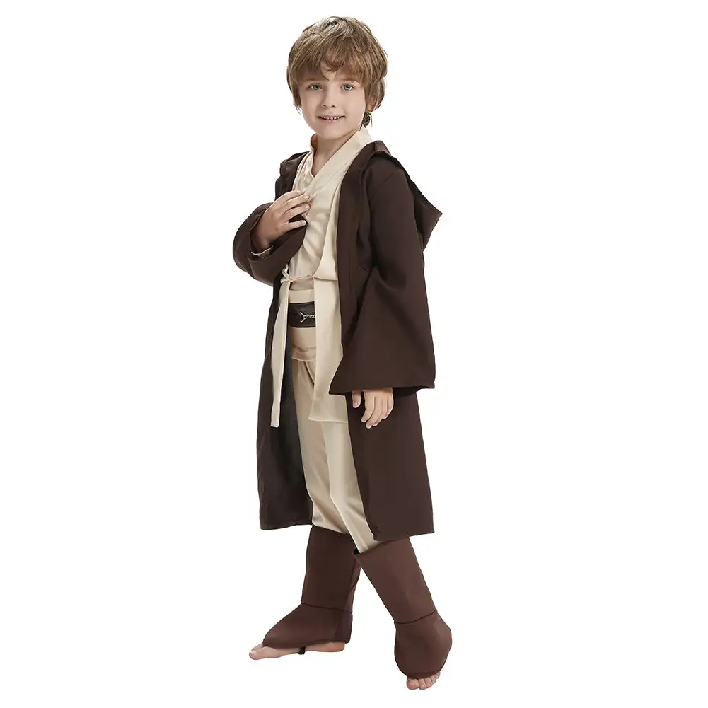 Star Wars Obi Wan Kenobi Jedi Kind Halloween Cosplay Kostüm 2 Star Wars Obi Wan Kenobi Jedi Kind Halloween Cosplay Kostüm – Bild 2