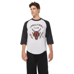 Stranger Things Staffel 4 (2022) Cosplay Eddie Munson Kostüm Erwachsene Hellfire Club T-Shirt Halloween Karneval Outfits