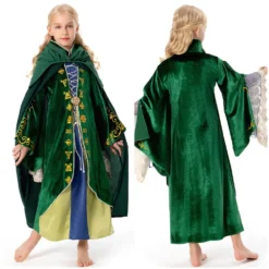 Kinder Hocus Pocus 2 Cosplay Winifred Sanderson Outfits Halloween Karneval Kleid