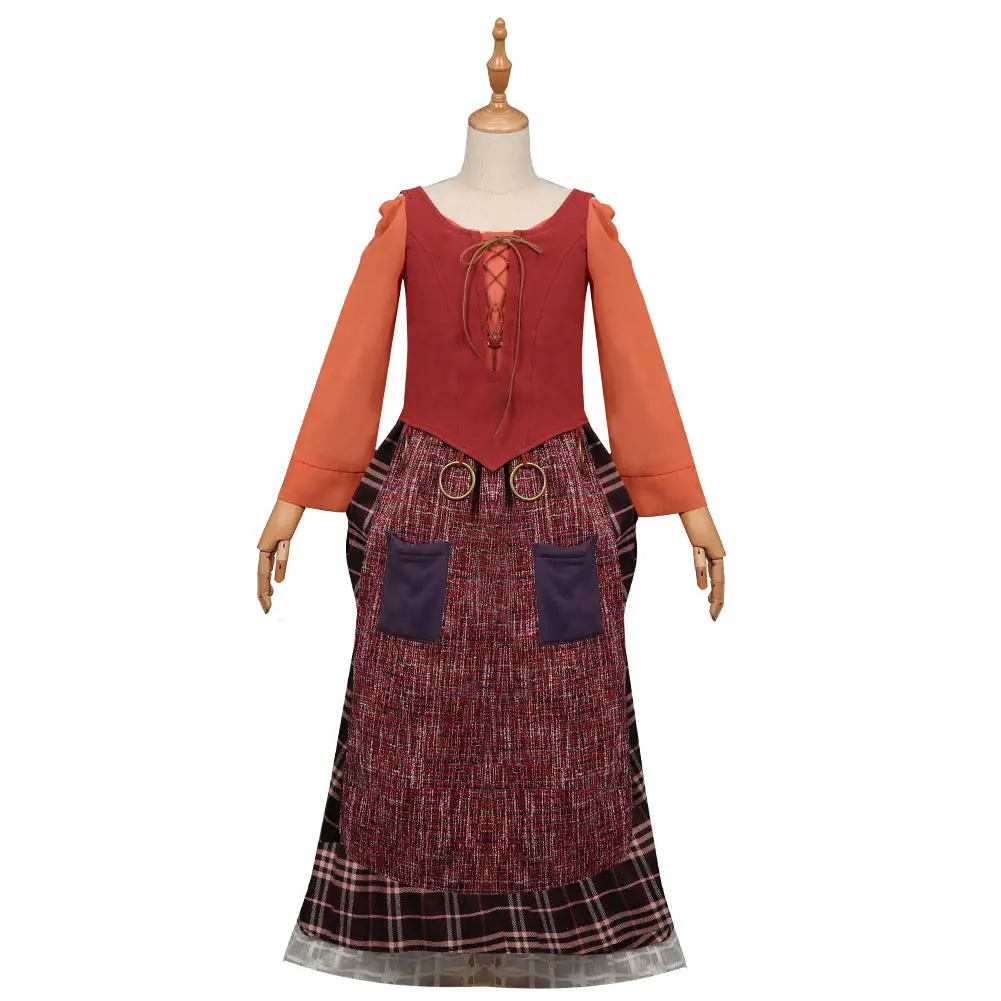 Kinder Hocus Pocus 2 Cosplay Mary Sanderson Kostüm Halloween Karneval Kleid 5 Kinder Hocus Pocus 2 Cosplay Mary Sanderson Kostüm Halloween Karneval Kleid – Bild 5