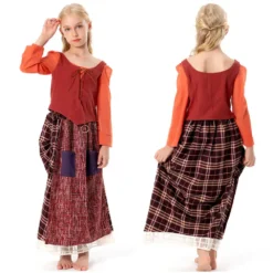 Kinder Hocus Pocus 2 Cosplay Mary Sanderson Kostüm Halloween Karneval Kleid