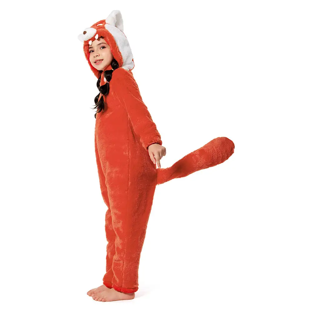 Kinder Turning Red Mei Cosplay Kostüm Schlafanzug Outfits Halloween Karneval Jumpsuit Cossky® 4 Kinder Turning Red Mei Cosplay Kostüm Schlafanzug Outfits Halloween Karneval Jumpsuit Cossky® – Bild 4