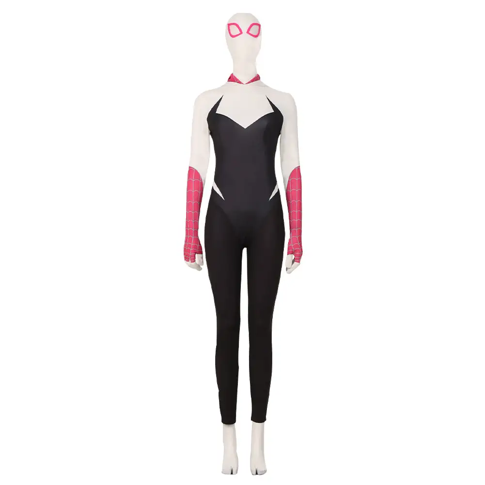 Spider-Man:Across The Spider Verse Gwen Stacy Cosplay Kostüm Halloween Karneval Jumpsuit 2 Spider-Man:Across The Spider Verse Gwen Stacy Cosplay Kostüm Halloween Karneval Jumpsuit – Bild 2