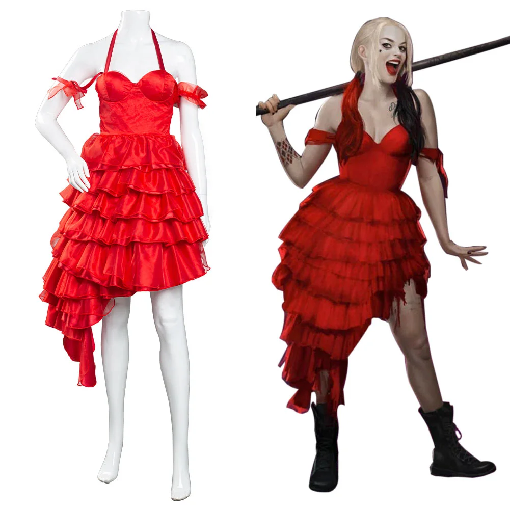 The Suicide Squad Harley Quinn Cosplay Kostüm Rot Kleid Halloween Karneval Kostüm 8 The Suicide Squad Harley Quinn Cosplay Kostüm Rot Kleid Halloween Karneval Kostüm – Bild 8
