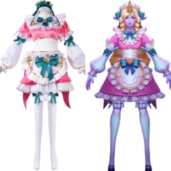 LoL Dienstmädchen Soraka Cosplay Kostüm League Of Legends Halloween Karneval Outfits