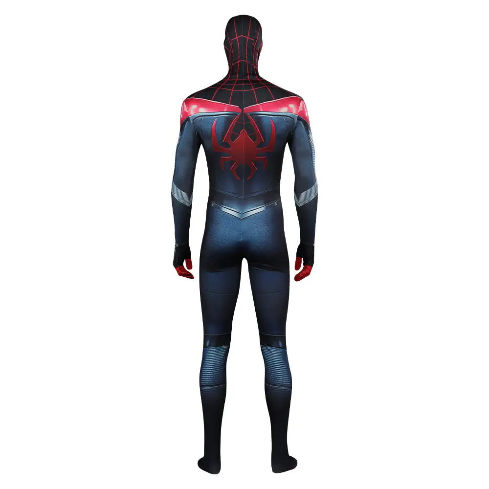 Spider-Man 2 Black Spider Overall Cosplay Jumpsuit Miles Morales Halloween Karmeval Outfits 4 Spider-Man 2 Black Spider Overall Cosplay Jumpsuit Miles Morales Halloween Karmeval Outfits – Bild 4