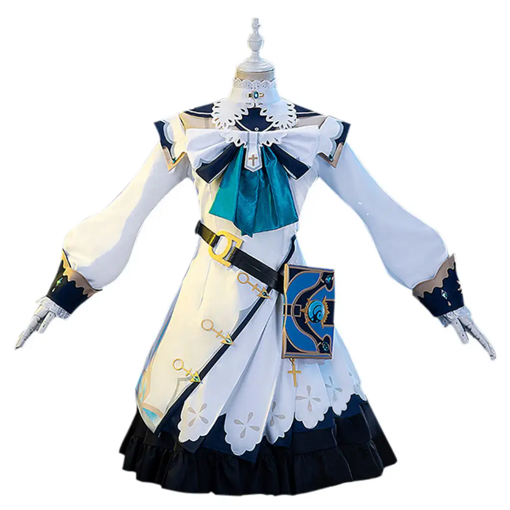 Barbara Kleid Genshin Impact Barbara Damen Cosplay Halloween Karneval Kostüm Set 1 Barbara Kleid Genshin Impact Barbara Damen Cosplay Halloween Karneval Kostüm Set
