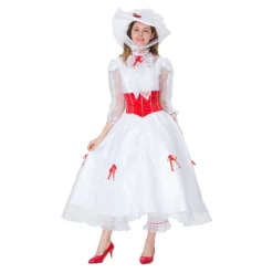 Mary Poppins Kleid Cospaly Kostüm Halloween Damen Kleid Erwachsene