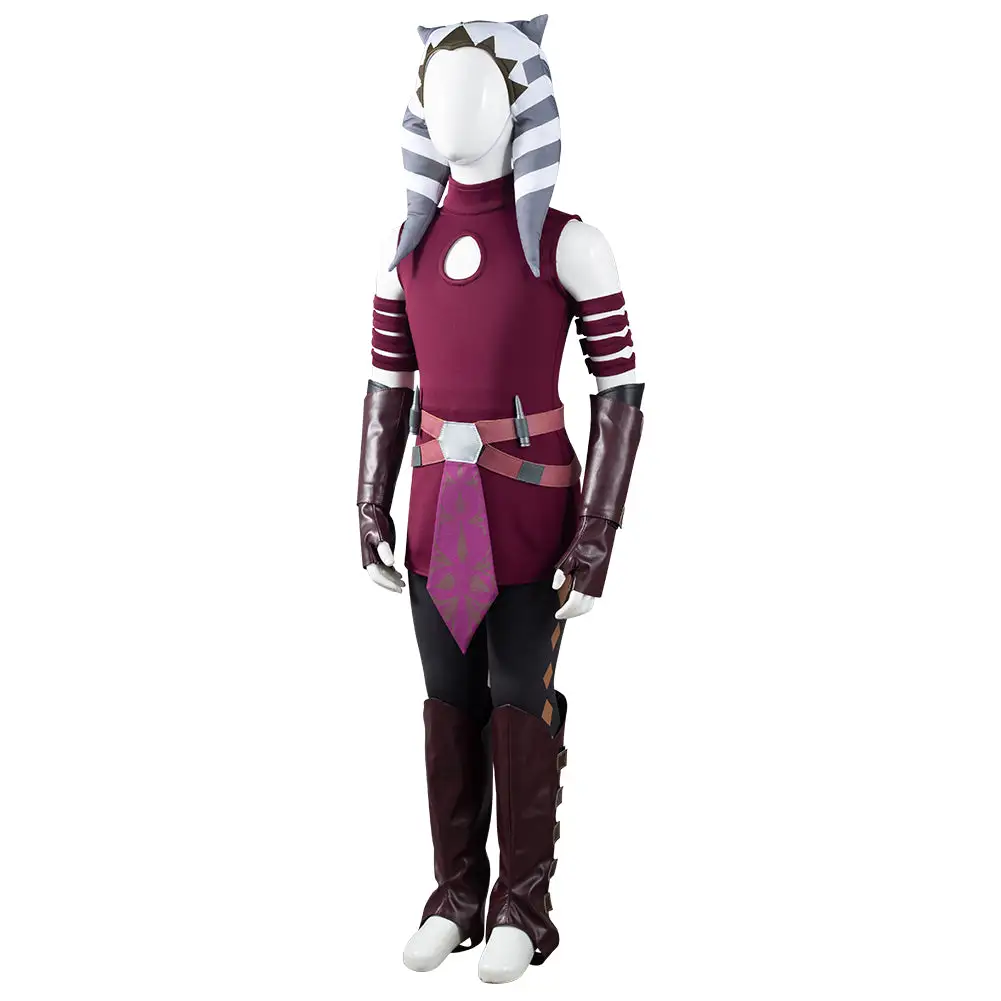 Kinder Ahsoka Tano Star Wars: The Clone Wars Cosplay Kostüm Halloween Karneval Outfits 7 Kinder Ahsoka Tano Star Wars: The Clone Wars Cosplay Kostüm Halloween Karneval Outfits – Bild 7
