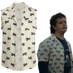 Stranger Things 4 Dustin Henderson Cosplay Kostüm Sommer Kurzarm Outfits Halloween Karneval T-Shirt