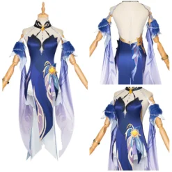 Ningguang Genshin Impact Cosplay Kostüm Orchid‘s Evening Gown Halloween Karneval Outfits -DEKORATIONSGESCHÄFT 32764fa0b1a442c05244fb64a56c1d46