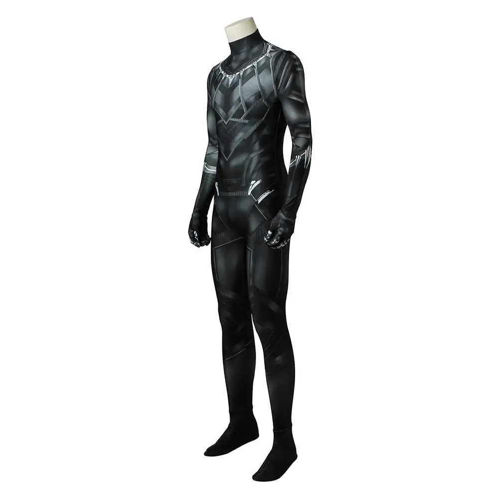 T‘Challa Captain America Cosplay Black Panther Kostüm Outfits Halloween Karneval Jumpsuit 2 T‘Challa Captain America Cosplay Black Panther Kostüm Outfits Halloween Karneval Jumpsuit – Bild 2