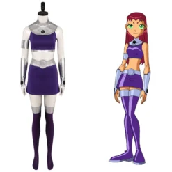 Teen Titans Starfire Cosplay Kostüm Halloween Karneval Outfits