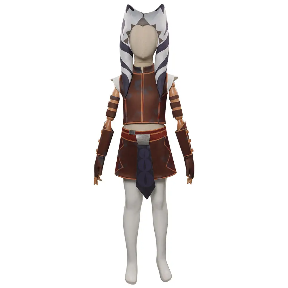 Kinder Star Wars Tales Of The Jedi Cosplay Ahsoka Tano Kostüm Halloween Karneval Outfits 2 Kinder Star Wars Tales Of The Jedi Cosplay Ahsoka Tano Kostüm Halloween Karneval Outfits – Bild 2