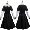 Wednesday Addams Wednesday Cosplay Kostüm Halloween Karneval Schwarz Kleid