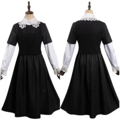 Wednesday Addams Wednesday Cosplay Kostüm Halloween Karneval Schwarz Kleid