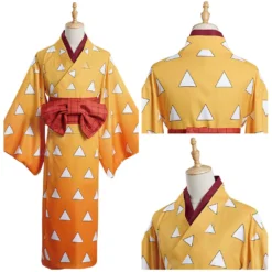 Demon Slayer Agatsuma Zenitsu Cosplay Kostüm Outfits Halloween Karneval Kimono -DEKORATIONSGESCHÄFT 410aea0df00c159c5b45c915f42ba9e1