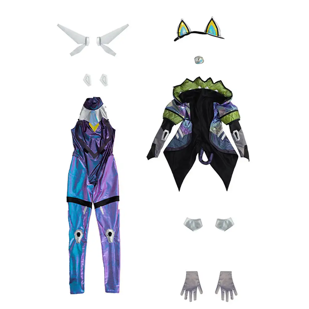 Jinx LoL Cosplay Arcane Kostüm Outfits Halloween Karneval Jumpsuits 5 Jinx LoL Cosplay Arcane Kostüm Outfits Halloween Karneval Jumpsuits – Bild 5