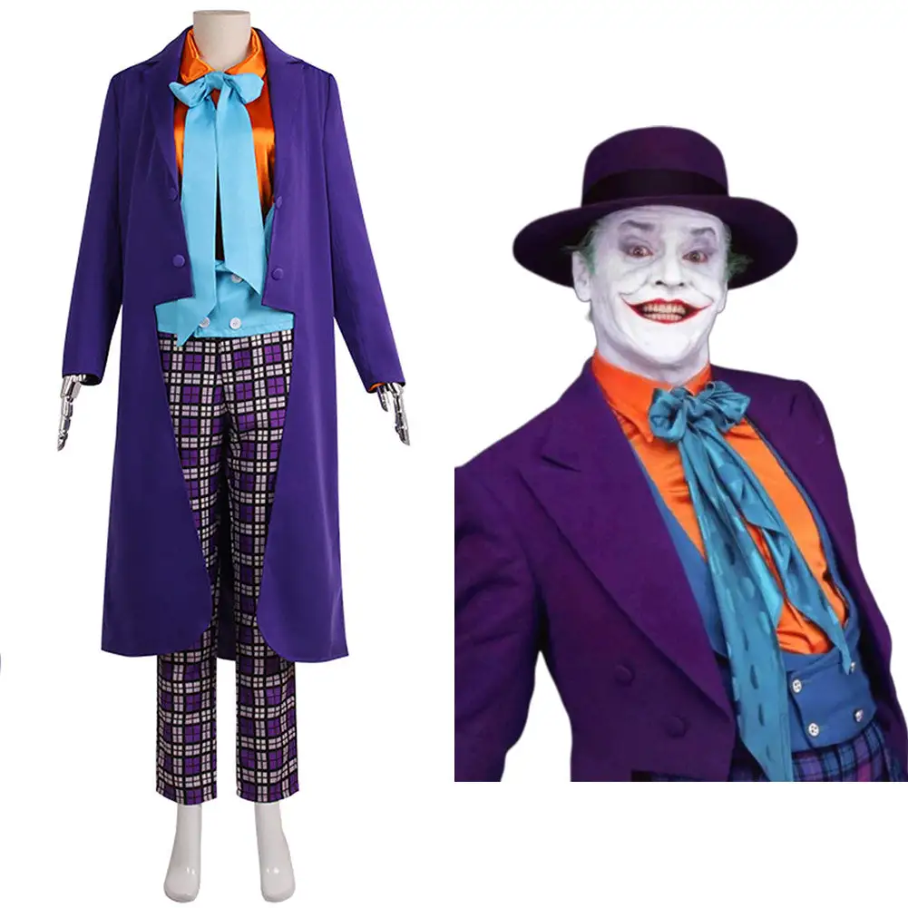 Joker Batman 1989 Cosplay Kostüm Outfits Halloween Karneval Anzug 1 Joker Batman 1989 Cosplay Kostüm Outfits Halloween Karneval Anzug