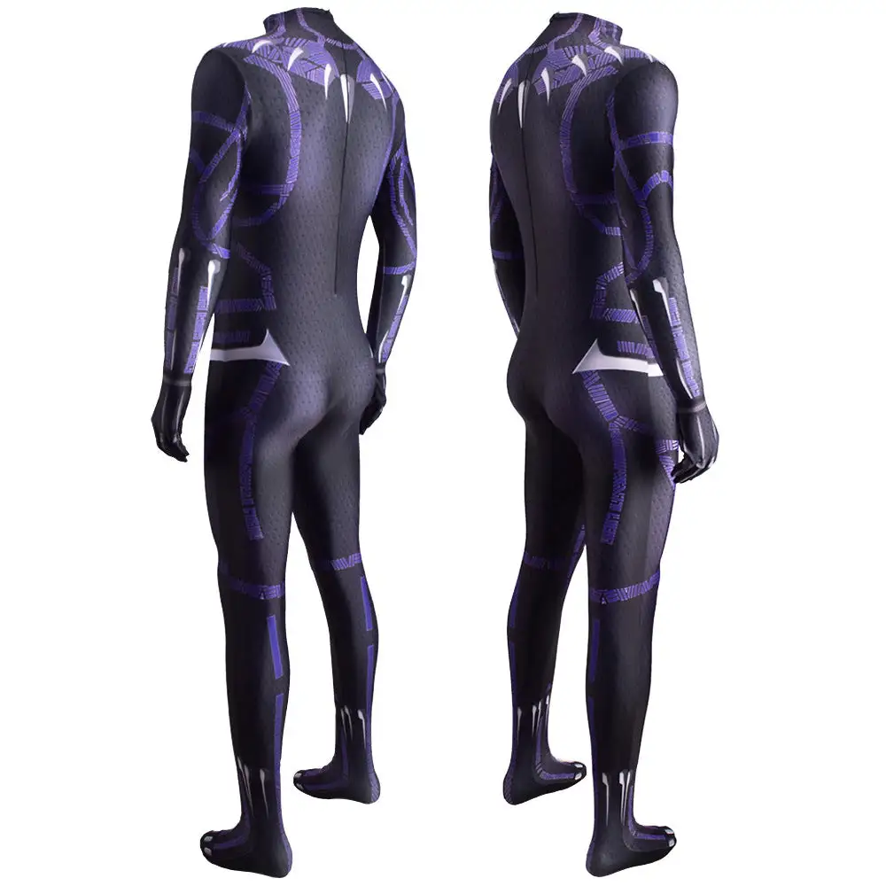 T‘Challa Black Panther Jumpsuit Outfits Halloween Karneval Kostüm 3 T‘Challa Black Panther Jumpsuit Outfits Halloween Karneval Kostüm – Bild 3