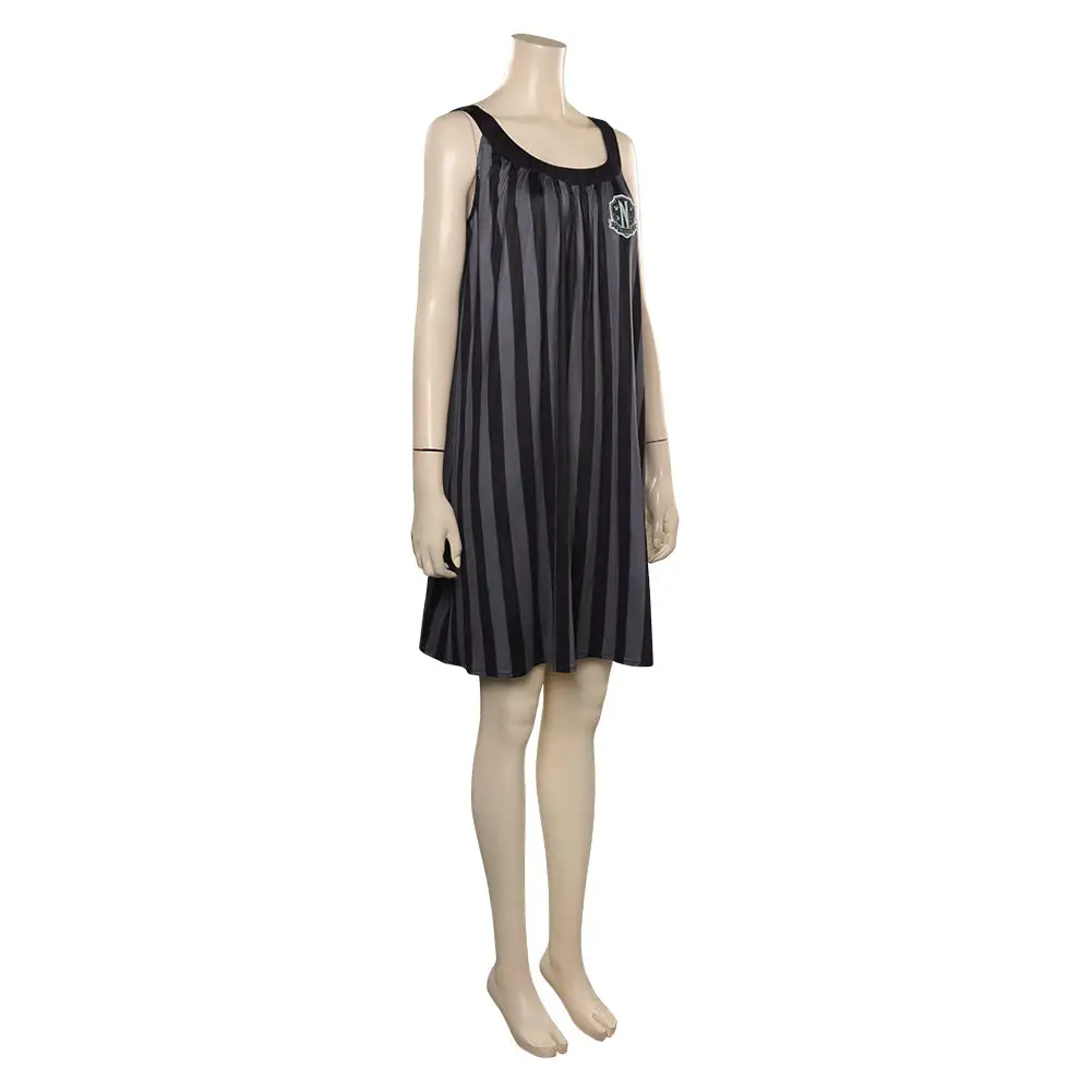 Wednesday Adams Cosplay Wednesday Kleid Halloween Karneval Einteiler 5 Wednesday Adams Cosplay Wednesday Kleid Halloween Karneval Einteiler – Bild 5