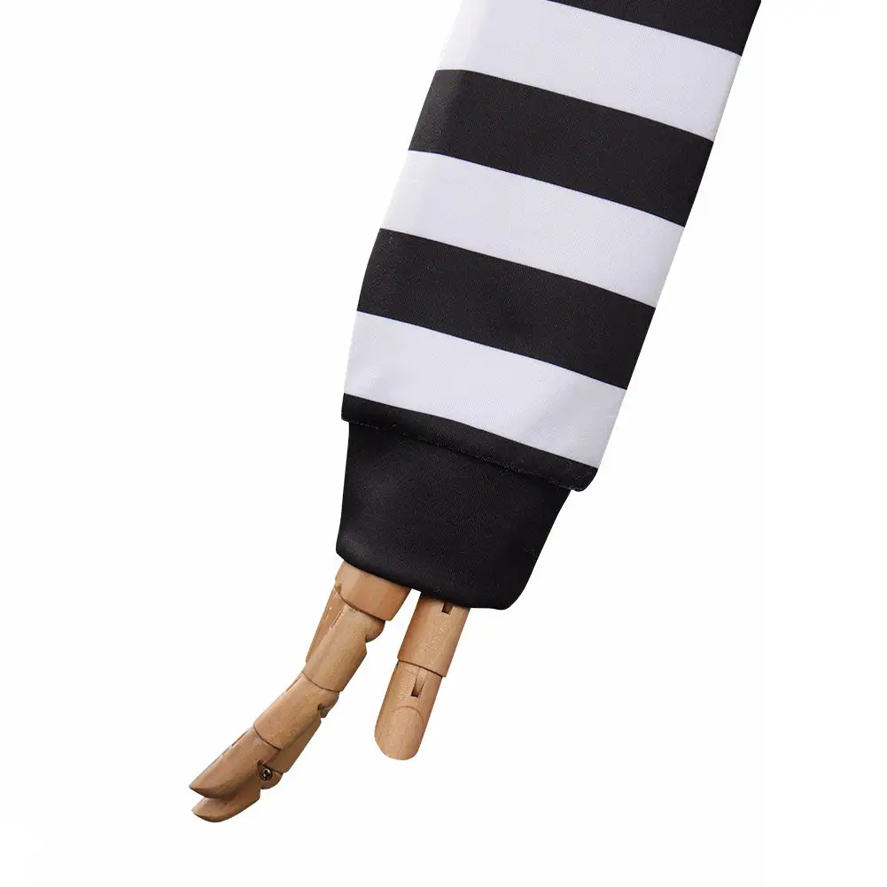 Wednesday Addams Gestreifte Jacke Cosplay Halloween Karneval Outfits 7 Wednesday Addams Gestreifte Jacke Cosplay Halloween Karneval Outfits – Bild 7