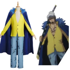 One Piece Trafalgar D. Water Law Cosplay Kostüme Halloween Karneval Outfits