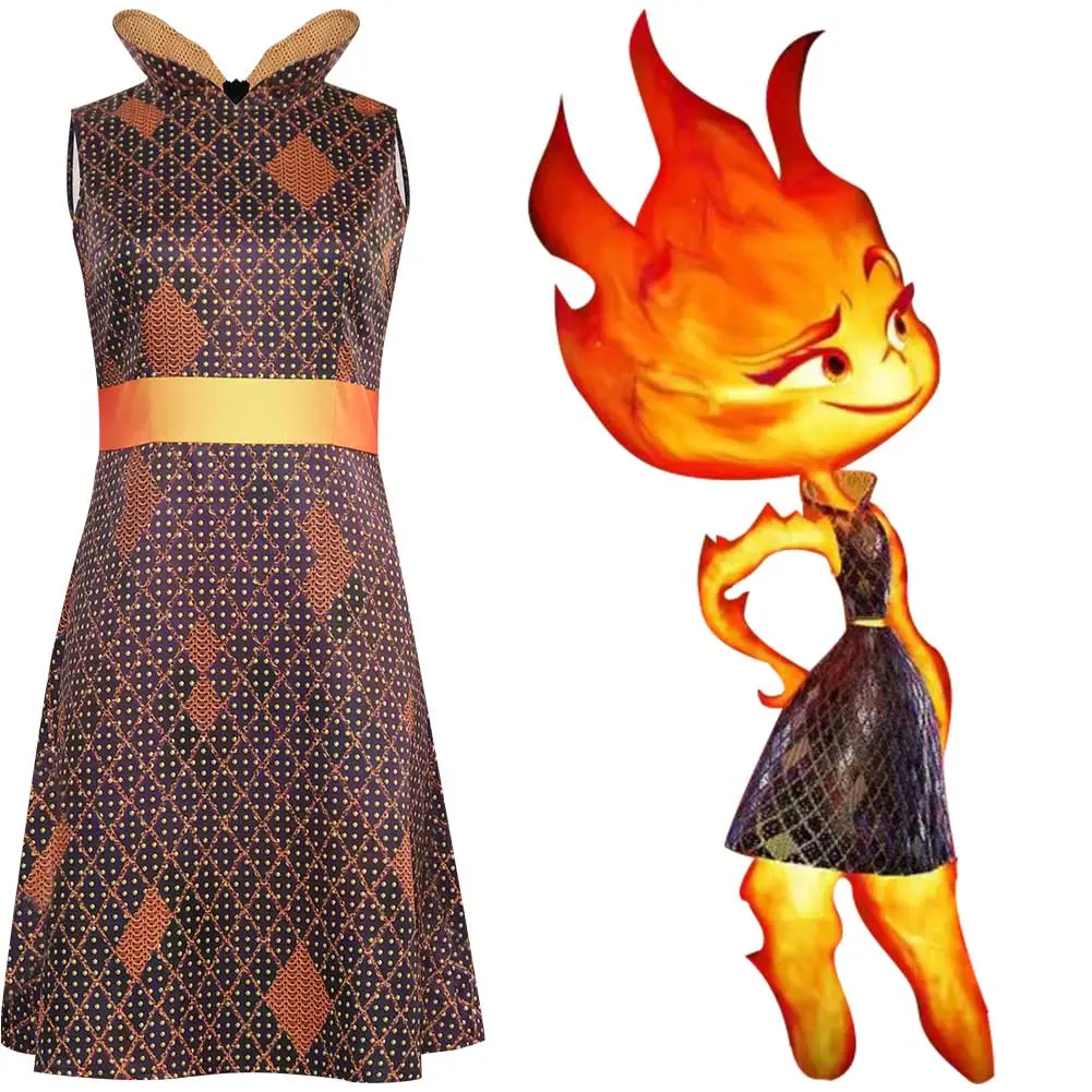 Elemental Ember Kleid Cosplay Halloween Karneval Outfits 1 Elemental Ember Kleid Cosplay Halloween Karneval Outfits