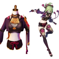 Genshin Impact Kuki Shinobu Cosplay Kostüm Outfits Halloween Karneval Anzug
