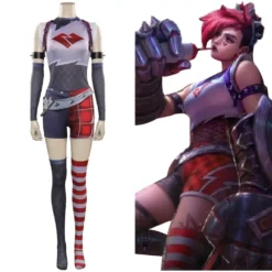 League Of Legends LOL The Piltover Enforcer Vi Cosplay Kostüm Halloween Karneval Outfits
