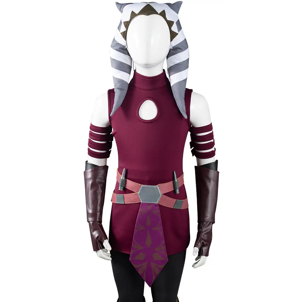 Kinder Ahsoka Tano Star Wars: The Clone Wars Cosplay Kostüm Halloween Karneval Outfits 10 Kinder Ahsoka Tano Star Wars: The Clone Wars Cosplay Kostüm Halloween Karneval Outfits – Bild 10
