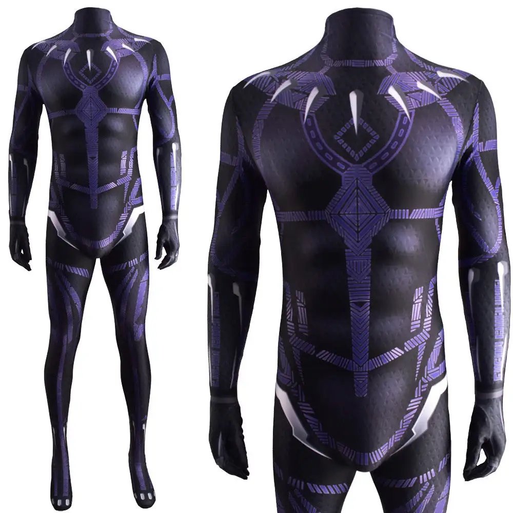 T‘Challa Black Panther Jumpsuit Outfits Halloween Karneval Kostüm 4 T‘Challa Black Panther Jumpsuit Outfits Halloween Karneval Kostüm – Bild 4