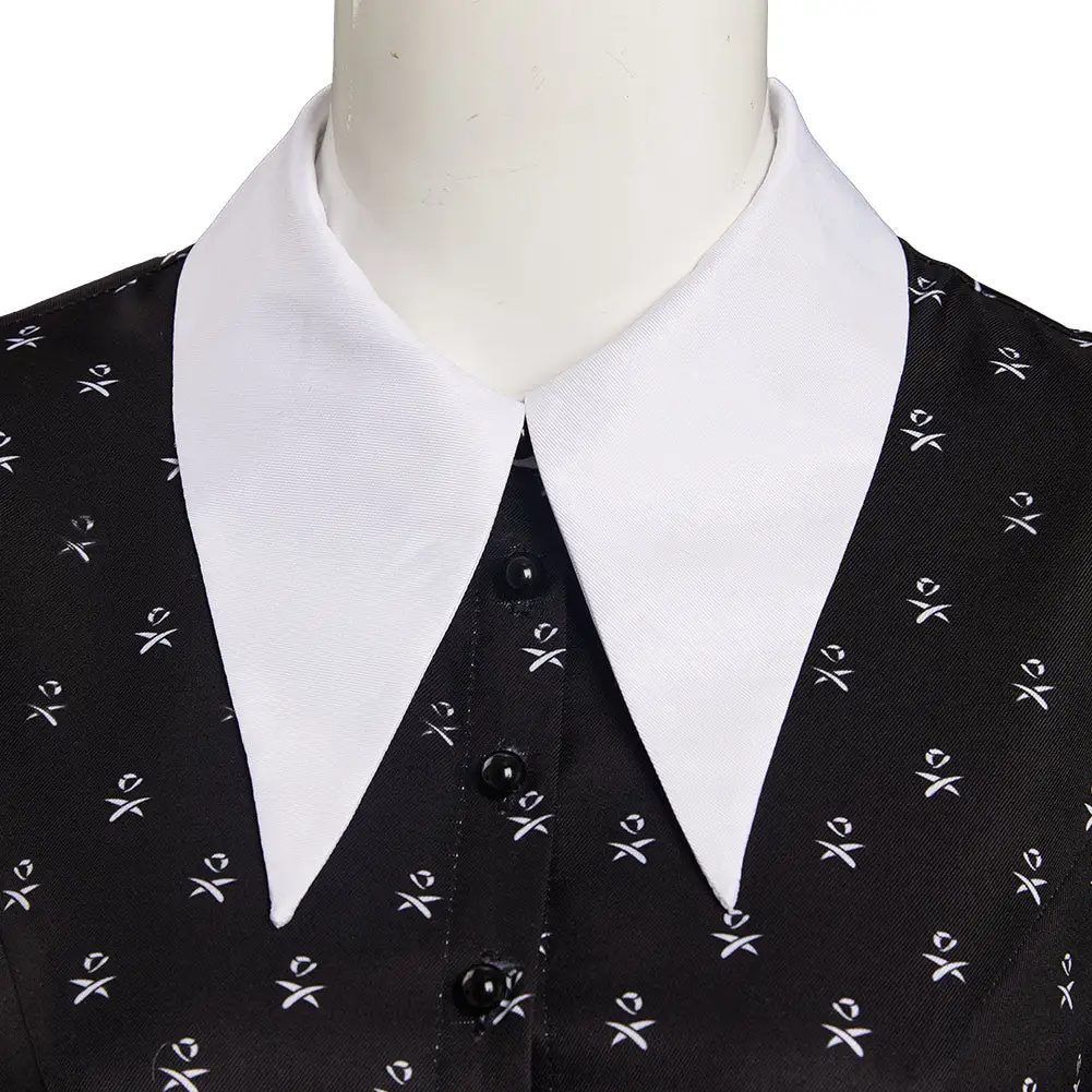 Wednesday (2022) The Addams Family Cosplay Wednesday Kostüm Original Dress Halloween Karneval Kleid 6 Wednesday (2022) The Addams Family Cosplay Wednesday Kostüm Original Dress Halloween Karneval Kleid – Bild 6