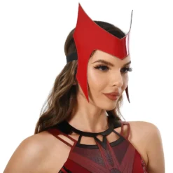Wanda Vision Scarlet Witch Maske Cosplay PU Helm Halloween Karneval Requisiten -DEKORATIONSGESCHÄFT 60038 4