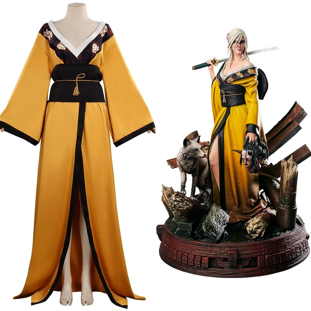 The Witcher 3: Wild Hunt Ciri Cosplay Kostüm Kimono Halloween Karneval Outfits 1 The Witcher 3: Wild Hunt Ciri Cosplay Kostüm Kimono Halloween Karneval Outfits