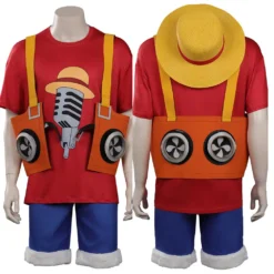 One Piece Film Red 2022 Monkey D. Luffy Cosplay Kostüm Halloween Karneval Outfits -DEKORATIONSGESCHÄFT 67b8da1cb1aab48a170034589d80a332