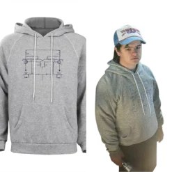 Stranger Things 4 Dustin Henderson Cosplay Kostüm Kapuze Sweatshirt Halloween Karneval Hoodie