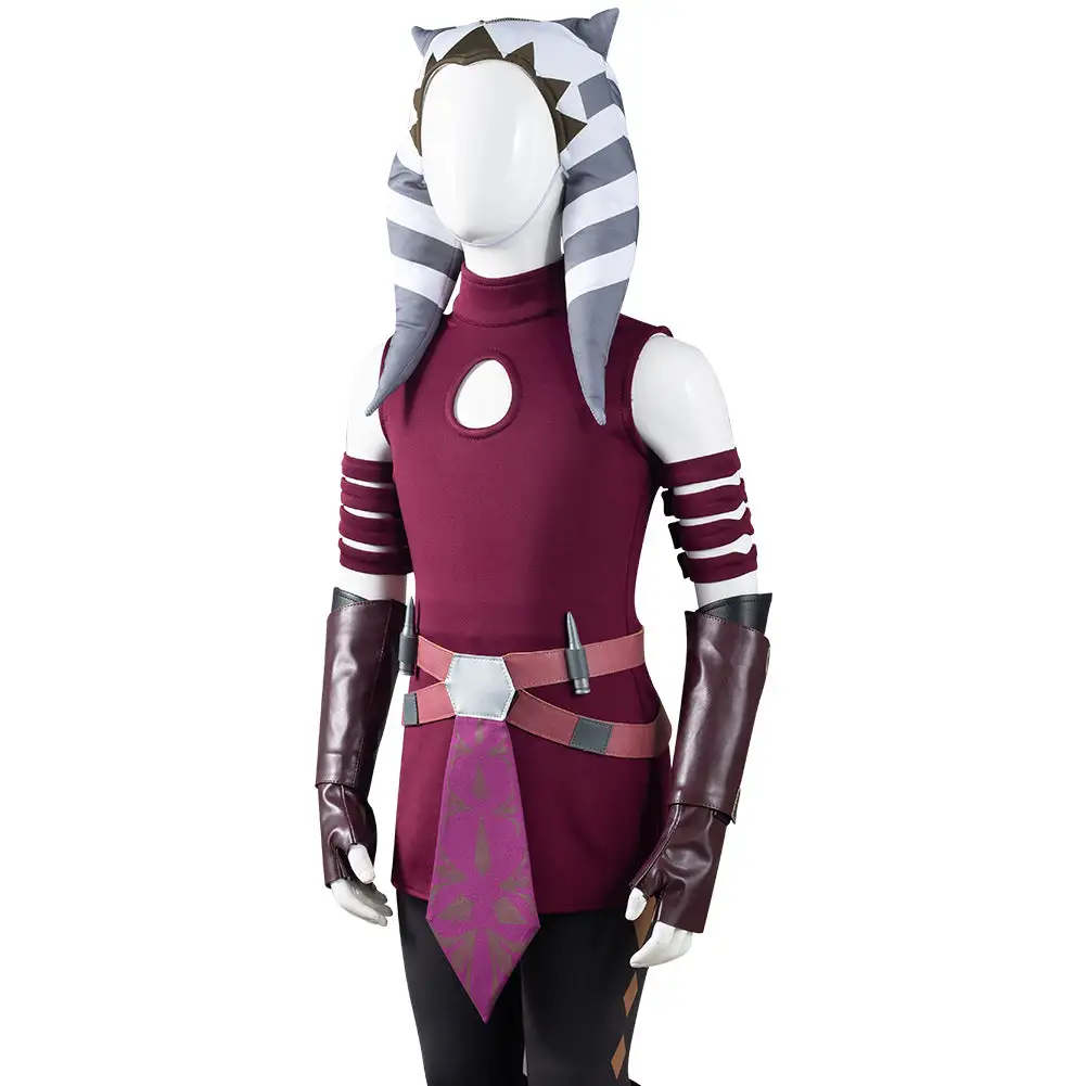 Kinder Ahsoka Tano Star Wars: The Clone Wars Cosplay Kostüm Halloween Karneval Outfits 11 Kinder Ahsoka Tano Star Wars: The Clone Wars Cosplay Kostüm Halloween Karneval Outfits – Bild 11